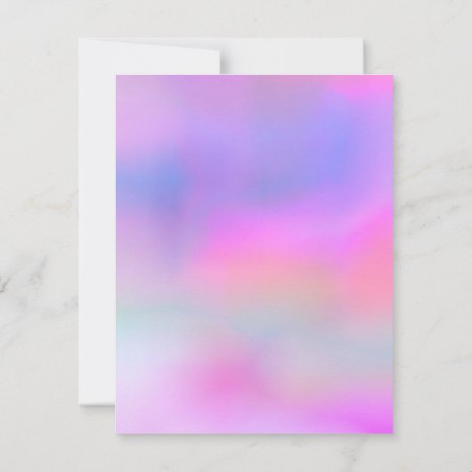 Roze Paarse Aquarel Sweet 16 Uitnodiging (Achterkant)