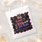 Roze Paarse Bad Two Het Bone 2e Verjaardagsfeest Bedankzakje (Geknipt)