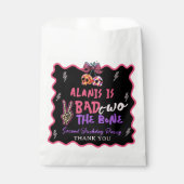 Roze Paarse Bad Two Het Bone 2e Verjaardagsfeest Bedankzakje (Voorkant)