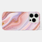 Roze Paarse Berry Marmer Goud Glitter  Case-Mate iPhone Case (Achterkant (horizontaal))