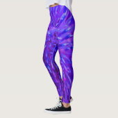 Roze Paarse Blauw Abstracte Gepersonaliseerde Naam Leggings (Links)