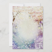 Roze Paarse Blauwe Fairy Lights Boho Forest Kaart (Achterkant)