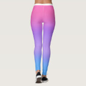 Roze Paarse Blauwe Ombre Leggings (Achterkant)