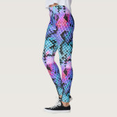 Roze Paarse blauwe regenboog Leggings (Links)