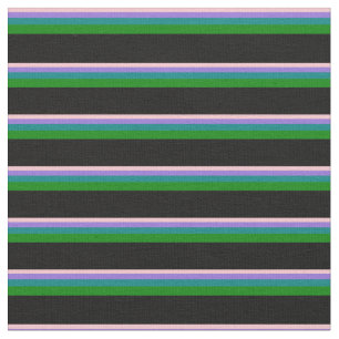Roze, Paarse, Blauwgroen, groene en zwarte lijnen Stof