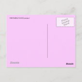 roze/paarse bloem briefkaart (Achterkant)