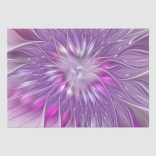 Roze Paarse Bloem Passie Abstracte Fractale Kunst Tissuepapier