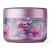 Roze & Paarse Bloemen Cosmetica Jar Label