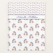 Roze Paarse Bloemen gepersonaliseerd Planner (Voorkant)