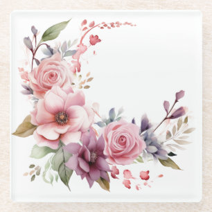 Roze & paarse Bloemen: "Mijn Keuken" Onderzetter