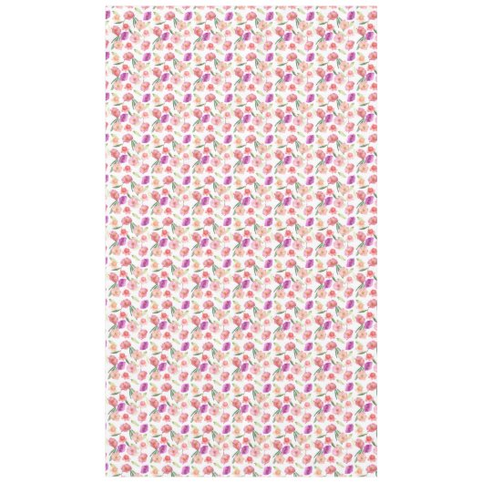 Roze paarse bloemen tafelkleed (Voorkant)