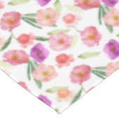 Roze paarse bloemen tafelkleed (Gekanteld)