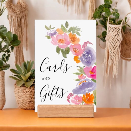 roze paarse bloemenfoto afstuderen teken poster