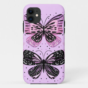 Roze Paarse Butterflies iPhone 11 Hoesje