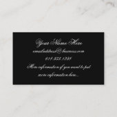 Roze/Paarse Butterflies Monogram Visitekaartje (Achterkant)