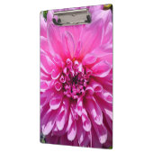 Roze Paarse Dahlia Bloem Klembord (Links)