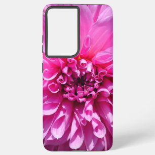 Roze Paarse Dahlia Bloem Samsung Galaxy Hoesje