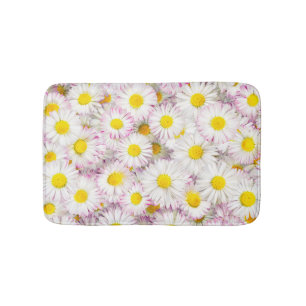 Roze Paarse Daisy Flower Pattern Badmat