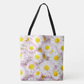 Roze Paarse Daisy Flower Pattern Draagtas (Voorkant)