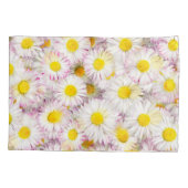 Roze Paarse Daisy Flower Pattern Kussensloop (Achterkant-Links)