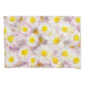 Roze Paarse Daisy Flower Pattern Kussensloop (Voorkant-Links)