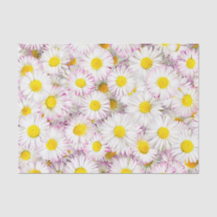 Roze Paarse Daisy Flower Pattern Tissuepapier