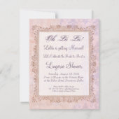 Roze Paarse Damask Victoriaans Corset stijl Kaart (Achterkant)