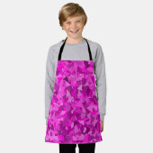 Roze Paarse Driehoek Patroon Schort (Gedragen)