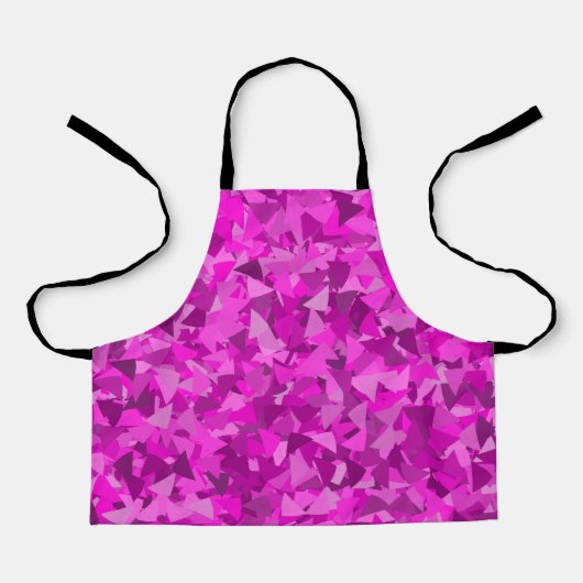 Roze Paarse Driehoek Patroon Schort (Voorkant)