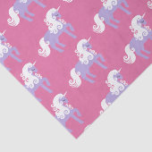 Roze Paarse Eenhoorn Verjaardag Tissuepapier (Detail)