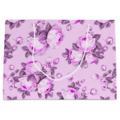 roze paarse elegant floranje groot cadeauzakje (Voorkant)