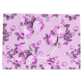 roze paarse elegant floranje groot cadeauzakje (Achterkant)