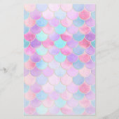 Roze, Paarse en Aqua Mermaid Scale Patroon (Voorkant)