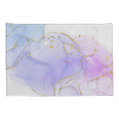 Roze, Paarse en blauwe alcoholinkt Kussensloop (Achterkant-Rechts)