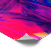 Roze, Paarse en blauwe schilderijen Abstracte kuns Poster (Hoek)