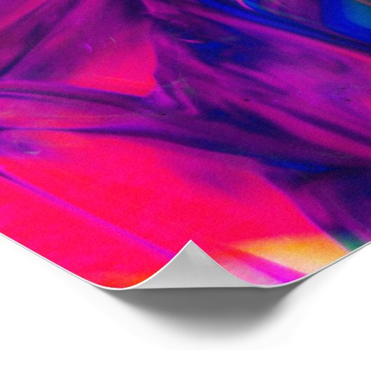 Roze, Paarse en blauwe schilderijen Abstracte kuns Poster (Hoek)