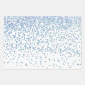 Roze Paarse en Blauwe Sequin Sparkles Inpakpapier Vel (Voorkant 3)