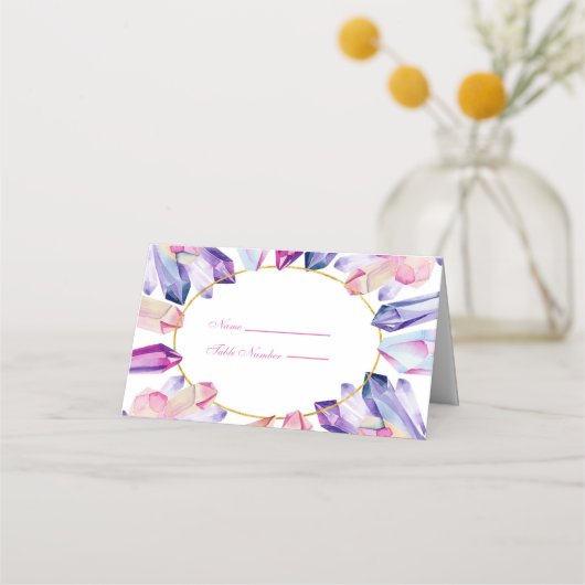 Roze Paarse en gele kristallen (Voorkant)