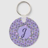  Roze Paarse en Gele Pansies Sleutelhanger (Achterkant)