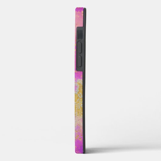 Roze, Paarse en goudkleurige Abstract Case-Mate iPhone Case (Achterkant / Links)