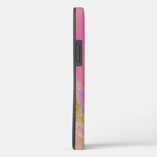 Roze, Paarse en goudkleurige Abstract Case-Mate iPhone Case (Achterkant / Rechts)