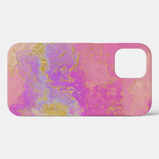 Roze, Paarse en goudkleurige Abstract Case-Mate iPhone Case (Achterkant (horizontaal))