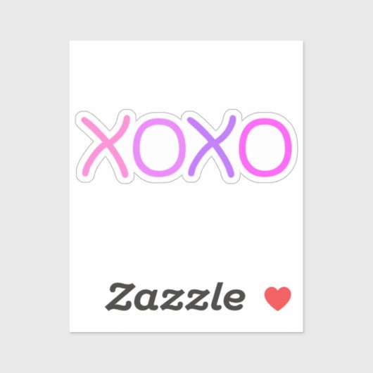 Roze, paarse en lavender Xoxo mooi Sticker (Vel)