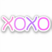 Roze, paarse en lavender Xoxo mooi Sticker (Voorkant)