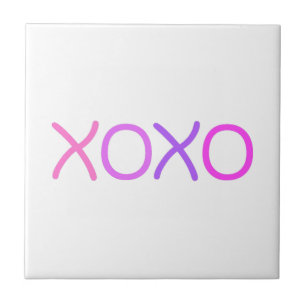 Roze, paarse en lavender Xoxo mooi Tegeltje