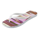 Roze, Paarse en Oranje abstract Teenslippers (Schuin)