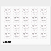 Roze Paarse Feathery Lash Product Vierkante Sticker (Vel)
