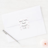 Roze Paarse Feathery Lash Product Vierkante Sticker (Envelop)