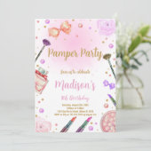 Roze Paarse feestdagen Kaart (Staand voorkant)