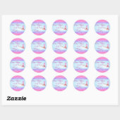 Roze, Paarse feestelijke Sticker 3 (Vel)